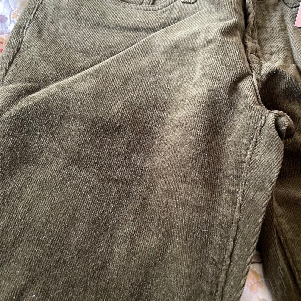Cielo Jeans Olive Green Corduroy Flare Pants Low Rise Y2K Size 9 SP7057 NWT - Picture 7 of 14